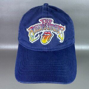 VTG The Rolling Stones Hat Blue Snapback 2005 Concert Tour Merch Bio-Domes Cap